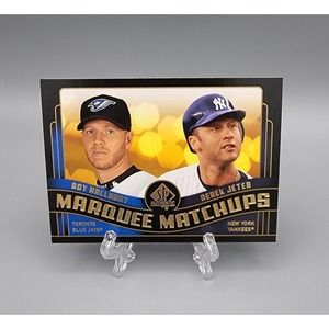 Derek Jeter, Yankees, Roy Halladay, Blue Jays - Marquee Matchups Baseball Card